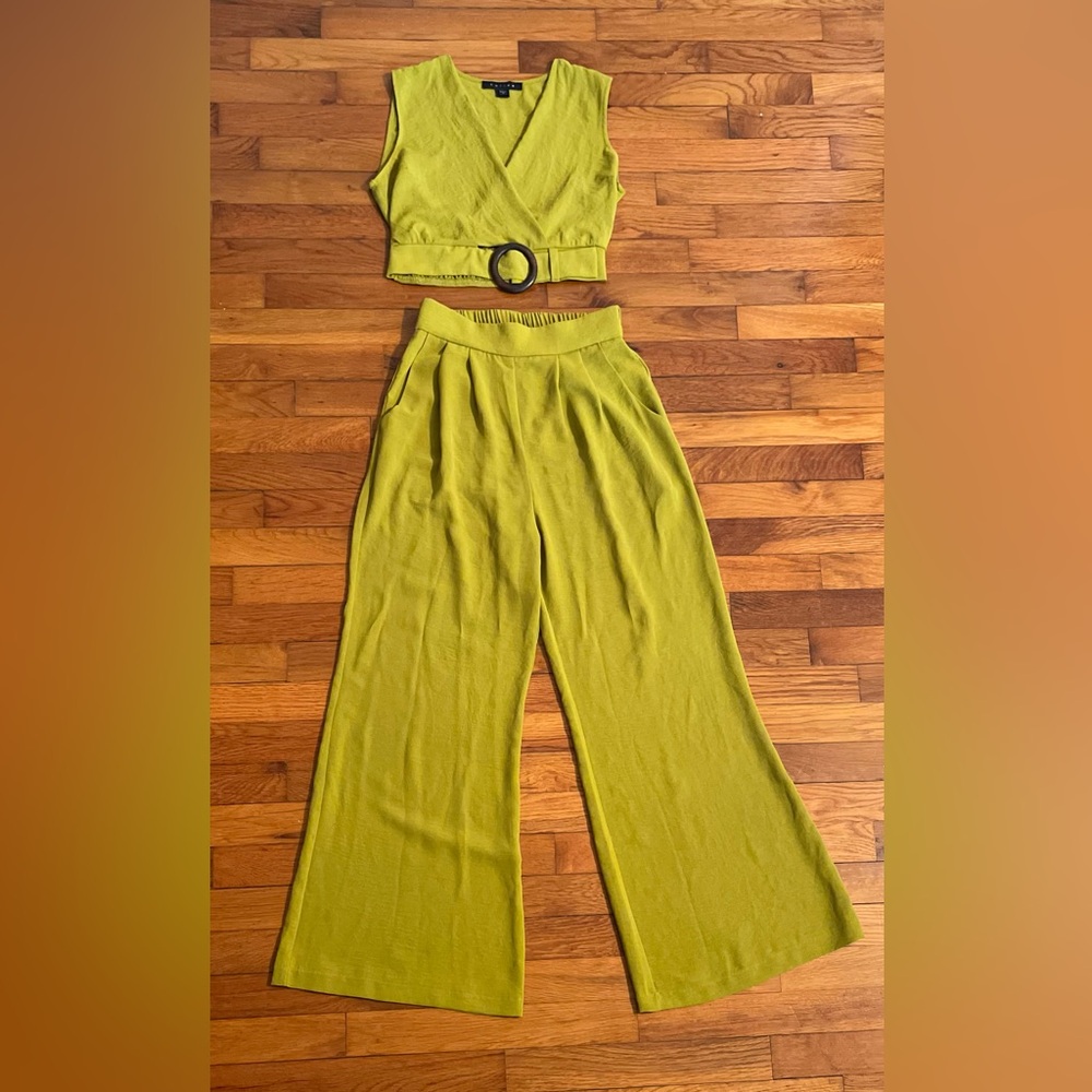 Tulle Chartreuse Pants Set